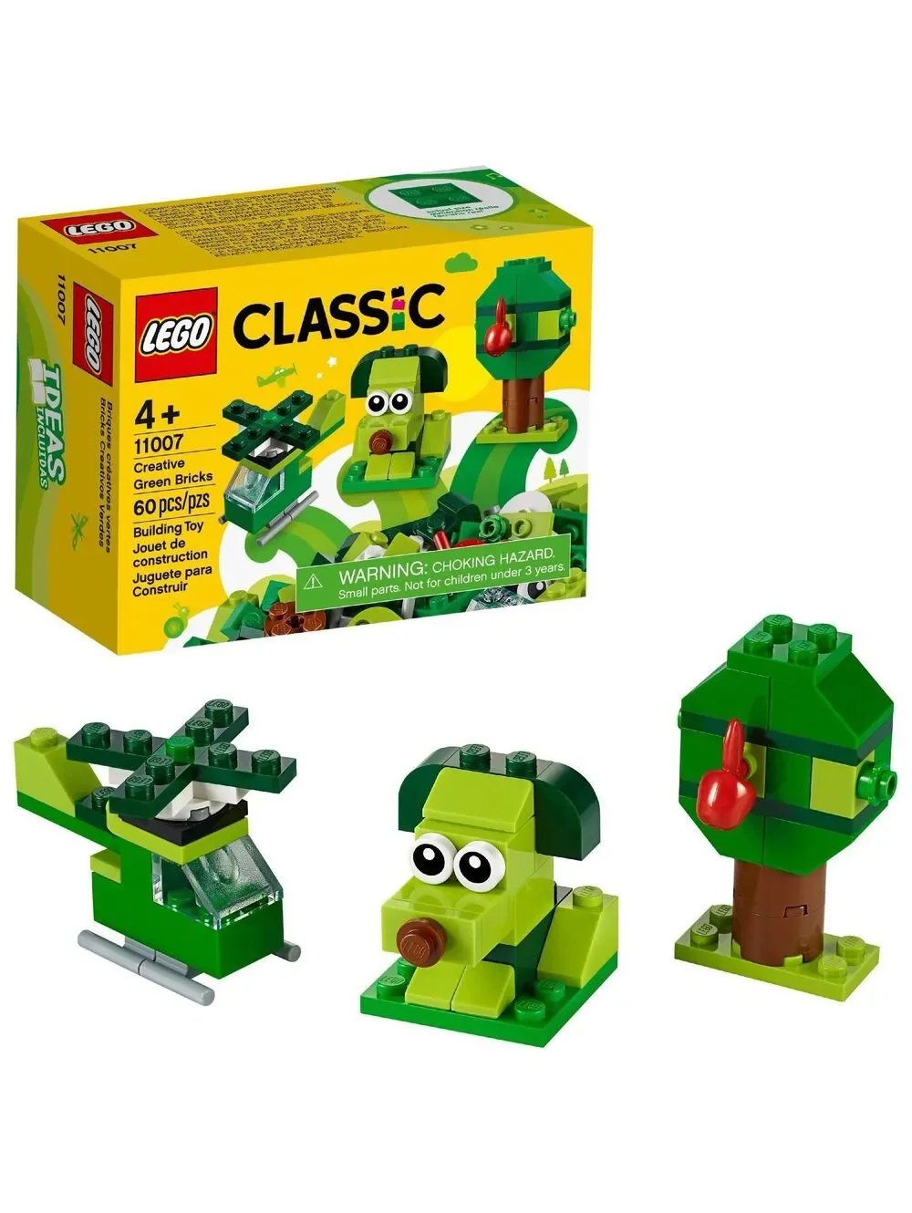 LEGO Classic Creative Green Bricks 11007 Building Kit to (60 Pieces)